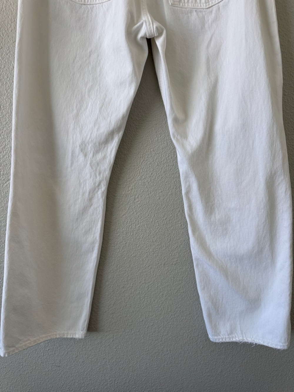 Agolde White 90s Jean Loose Fit Rip Straight Leg Mid rise Button Fly Jeans 31 - Picture 9 of 13